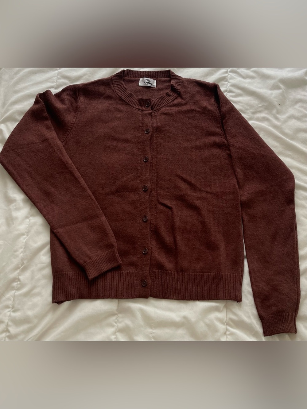 Brown Button Down Cardigan - Picture 3 of 4